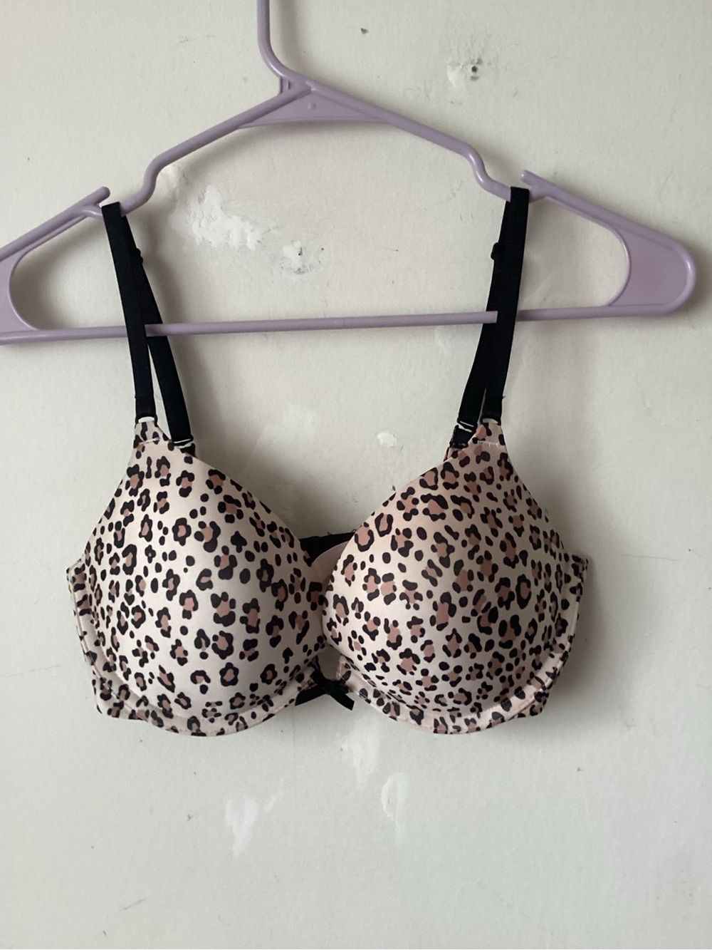 Victoria’s SecretLeopard Print Bra with Black Straps - Women's Intimates